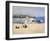 Children on the Beach, St. Ives, 1886 (Oil on Canvas)-Stanhope Alexander Forbes-Framed Giclee Print