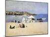 Children on the Beach, St. Ives, 1886 (Oil on Canvas)-Stanhope Alexander Forbes-Mounted Giclee Print