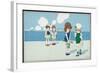 Children on the Beach, Wanting to Make Friends But Feeling a Bit Shy-A. Bertiglia-Framed Art Print