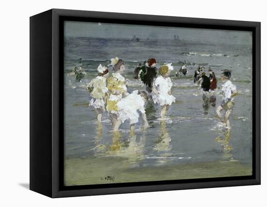 Children on the Beach-Edward Henry Potthast-Framed Stretched Canvas