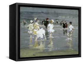 Children on the Beach-Edward Henry Potthast-Framed Stretched Canvas