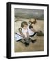 Children on the Beach-Mary Cassatt-Framed Giclee Print