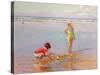 Children on the Beach-Charles-Garabed Atamian-Stretched Canvas