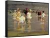 Children on the Beach-Edward Henry Potthast-Framed Stretched Canvas