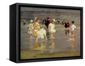 Children on the Beach-Edward Henry Potthast-Framed Stretched Canvas