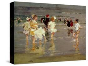 Children on the Beach-Edward Henry Potthast-Stretched Canvas