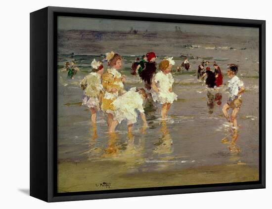 Children on the Beach-Edward Henry Potthast-Framed Stretched Canvas