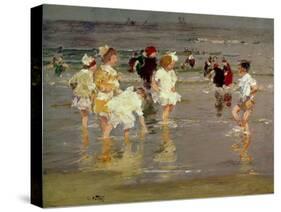 Children on the Beach-Edward Henry Potthast-Stretched Canvas