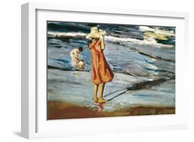 Children on the Beach-Joaqu?n Sorolla y Bastida-Framed Art Print