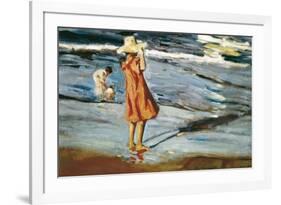 Children on the Beach-Joaqu?n Sorolla y Bastida-Framed Premium Giclee Print