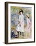 Children on the Seashore, Guernsey-Pierre-Auguste Renoir-Framed Giclee Print