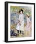 Children on the Seashore, Guernsey-Pierre-Auguste Renoir-Framed Giclee Print