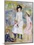 Children on the Seashore, Guernsey-Pierre-Auguste Renoir-Mounted Giclee Print