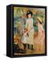 Children on the Seashore, Guernsey-Pierre-Auguste Renoir-Framed Stretched Canvas