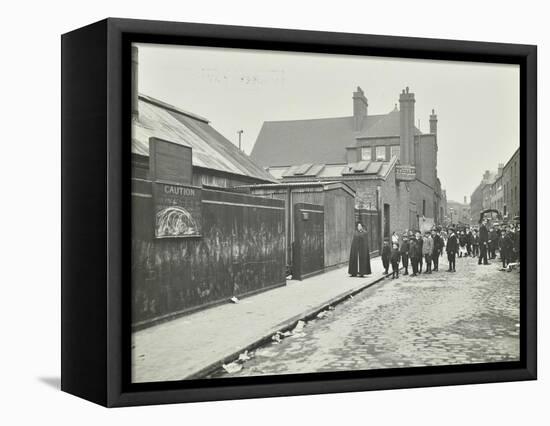 Children on their Way to Finch Street Cleansing Station, Stepney, London, 1911-null-Framed Stretched Canvas