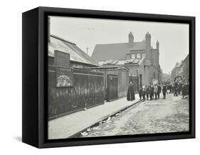 Children on their Way to Finch Street Cleansing Station, Stepney, London, 1911-null-Framed Stretched Canvas