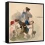 Children on their Way to Work in the Fields, C. 1840-Peter Fendi-Framed Stretched Canvas