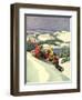 Children on Toboggan, 1936-Miriam Story Hurford-Framed Giclee Print