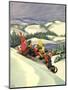 Children on Toboggan, 1936-Miriam Story Hurford-Mounted Giclee Print