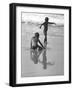 Children, One in Zorba-Like Dancing Pose at Versova Beach-null-Framed Photographic Print