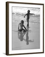 Children, One in Zorba-Like Dancing Pose at Versova Beach-null-Framed Photographic Print