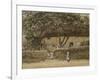 Children Outside a Cottage-Helen Allingham-Framed Giclee Print