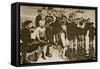 Children Paddling in the Serpentine-null-Framed Stretched Canvas