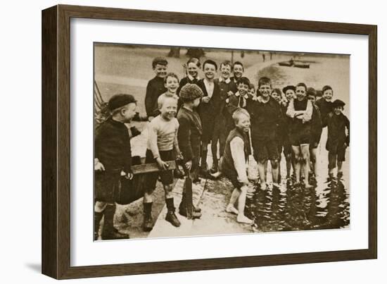 Children Paddling in the Serpentine-null-Framed Photographic Print