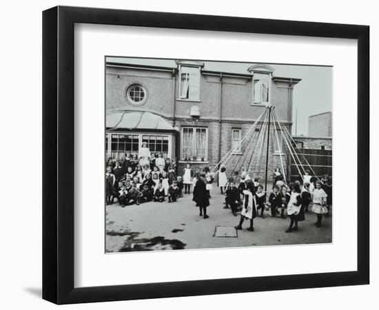 Children Performing a Maypole Drill, Southfields Infants School, Wandsworth, London, 1906-null-Framed Photographic Print