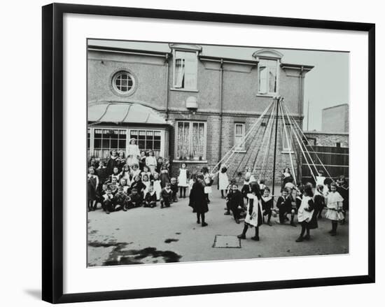 Children Performing a Maypole Drill, Southfields Infants School, Wandsworth, London, 1906-null-Framed Photographic Print