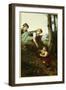 Children Picking Berries-Felix Schlesinger-Framed Premium Giclee Print