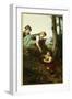 Children Picking Berries-Felix Schlesinger-Framed Premium Giclee Print