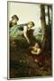 Children Picking Berries-Felix Schlesinger-Mounted Premium Giclee Print