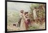 Children Picking Blackberries-Myles Birket Foster-Framed Giclee Print