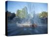 Children Play in the Fountain at Seattle Center, Seattle, Washington State, USA-Aaron McCoy-Stretched Canvas