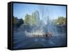 Children Play in the Fountain at Seattle Center, Seattle, Washington State, USA-Aaron McCoy-Framed Stretched Canvas