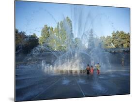 Children Play in the Fountain at Seattle Center, Seattle, Washington State, USA-Aaron McCoy-Mounted Photographic Print