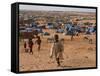 Children Play in the North Darfur Refugee Camp of El Sallam on Wednesday October 4, 2006-Alfred De Montesquiou-Framed Stretched Canvas