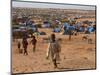 Children Play in the North Darfur Refugee Camp of El Sallam on Wednesday October 4, 2006-Alfred De Montesquiou-Mounted Photographic Print