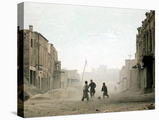 Children Play in the Old Town of Kabul, Afghanistan-null-Stretched Canvas