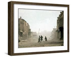 Children Play in the Old Town of Kabul, Afghanistan-null-Framed Premium Photographic Print
