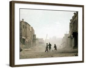 Children Play in the Old Town of Kabul, Afghanistan-null-Framed Photographic Print