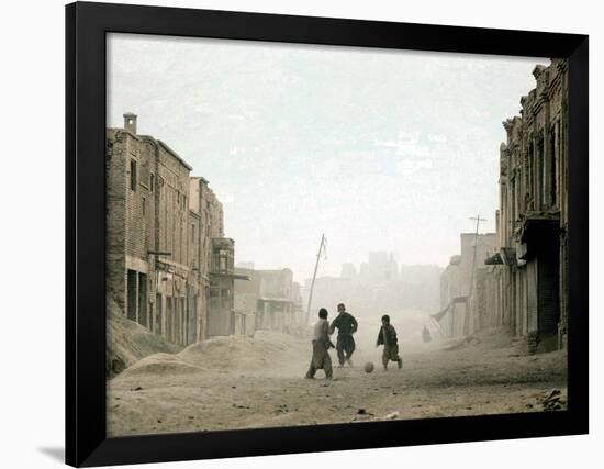 Children Play in the Old Town of Kabul, Afghanistan-null-Framed Photographic Print