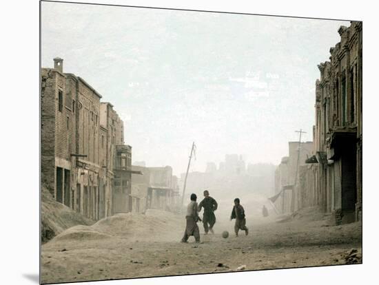 Children Play in the Old Town of Kabul, Afghanistan-null-Mounted Photographic Print