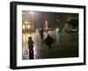 Children Play in the Rain in Front of the Church of the Nativity in Bethlehem on Christmas Eve-null-Framed Photographic Print