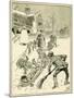 Children Play on their Sledges-Harry Furniss-Mounted Art Print