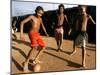 Children Play Soccer at a Shelter in the City Maraba-null-Mounted Premium Photographic Print