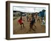 Children Play Soccer in an Impoverished Street in Lagos, Nigeria-null-Framed Photographic Print