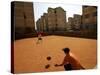 Children Play Soccer in Novo Mundo Slum, in Sao Paulo, Brazil-null-Stretched Canvas