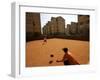 Children Play Soccer in Novo Mundo Slum, in Sao Paulo, Brazil-null-Framed Photographic Print